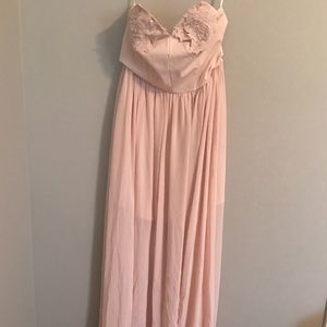 ASOS Blush Flowy Maxi Dress Size 12 Tall